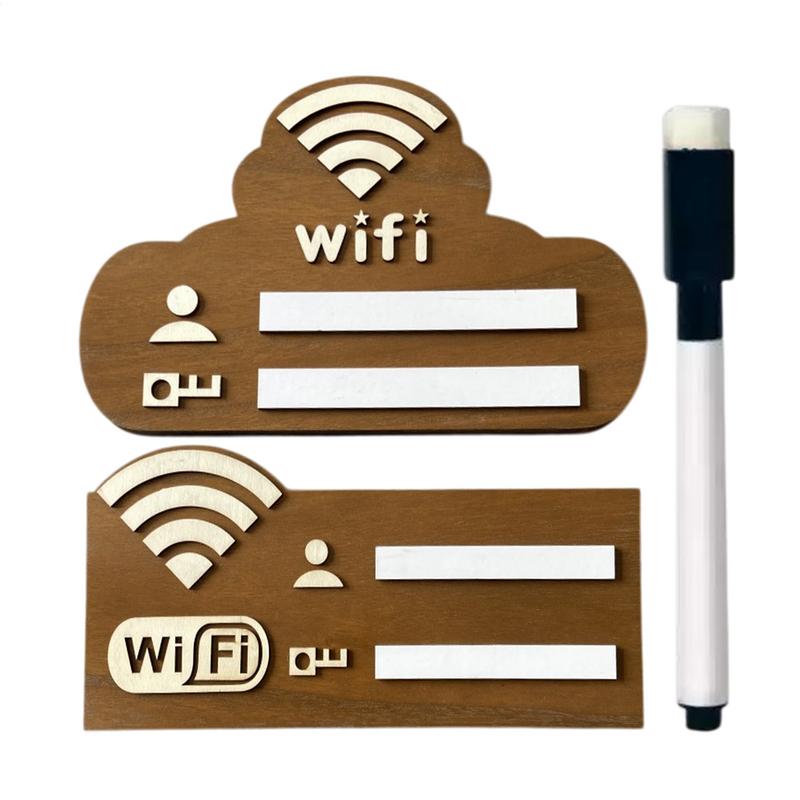 Wifi-skylt för gäster Trä-Wi-Fi-tavla för gäster Restaurang-Wi-Fi-tavla för handskrift Konto & Lösenord