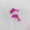 Transparent Sequined Dolphin Amulets - Transparent Pendants for DIY Bracelets Earrings Bag Accessories