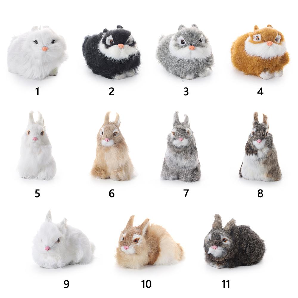 

Decoration Desktop Furnishings Lifelike Animal Simulation Rabbit Model Easter Rabbits Plush Toys 10