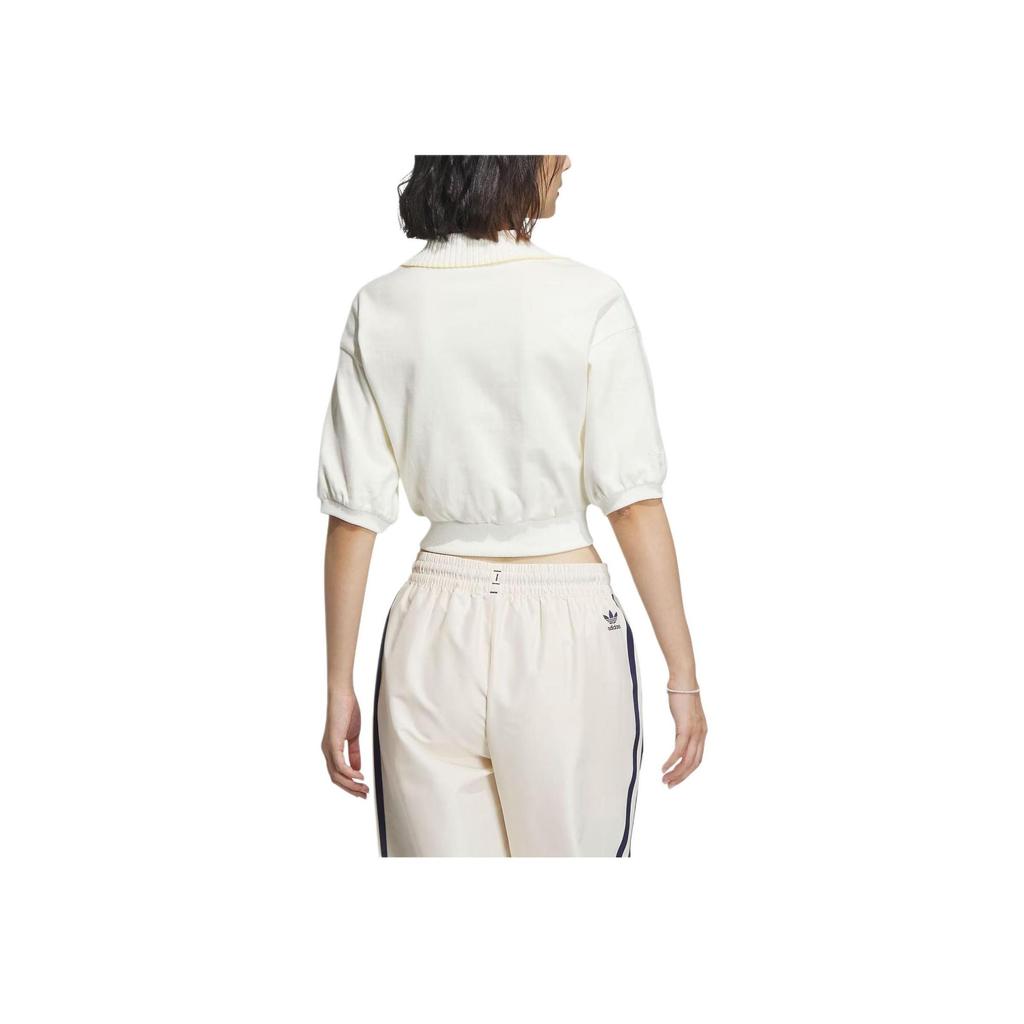 adidas Originals Holiday Play Poloshirt mit Buchstabenmuster Damen Tops Off-White IW6299