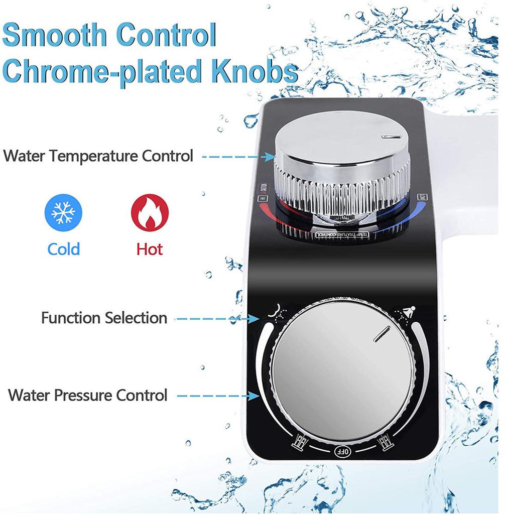 Bidet Toilet Seat Attachment Non-Electric Self-Cleaning Dual Nozzles Wash Hot Cold Mixer Water Lady Bathroom Accessories Sprayer Fuel Injectors 6
