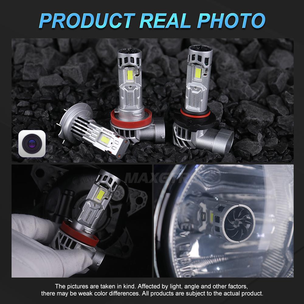 MAXGTRS 2PCS Canbus H7 H8 H11 LED 30000LM Super Bright Headlights 9005 HB3 9006 HB4 9012 HIR2 Led Lamp with Double Turbo Fan
