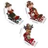 Christmas Statue Xmas Sculpture Figurine Decorative Tabletop Ornament for Home Cabinet Office Housewarming Photo Props