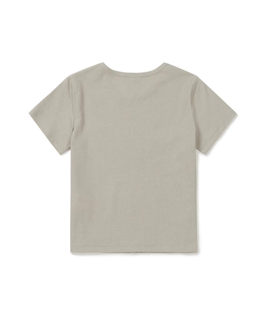 SNOWPEAK APPAREL Ribbed Women'S Short Sleeve T-Shirt (S26Mwfts39) Sand Beige