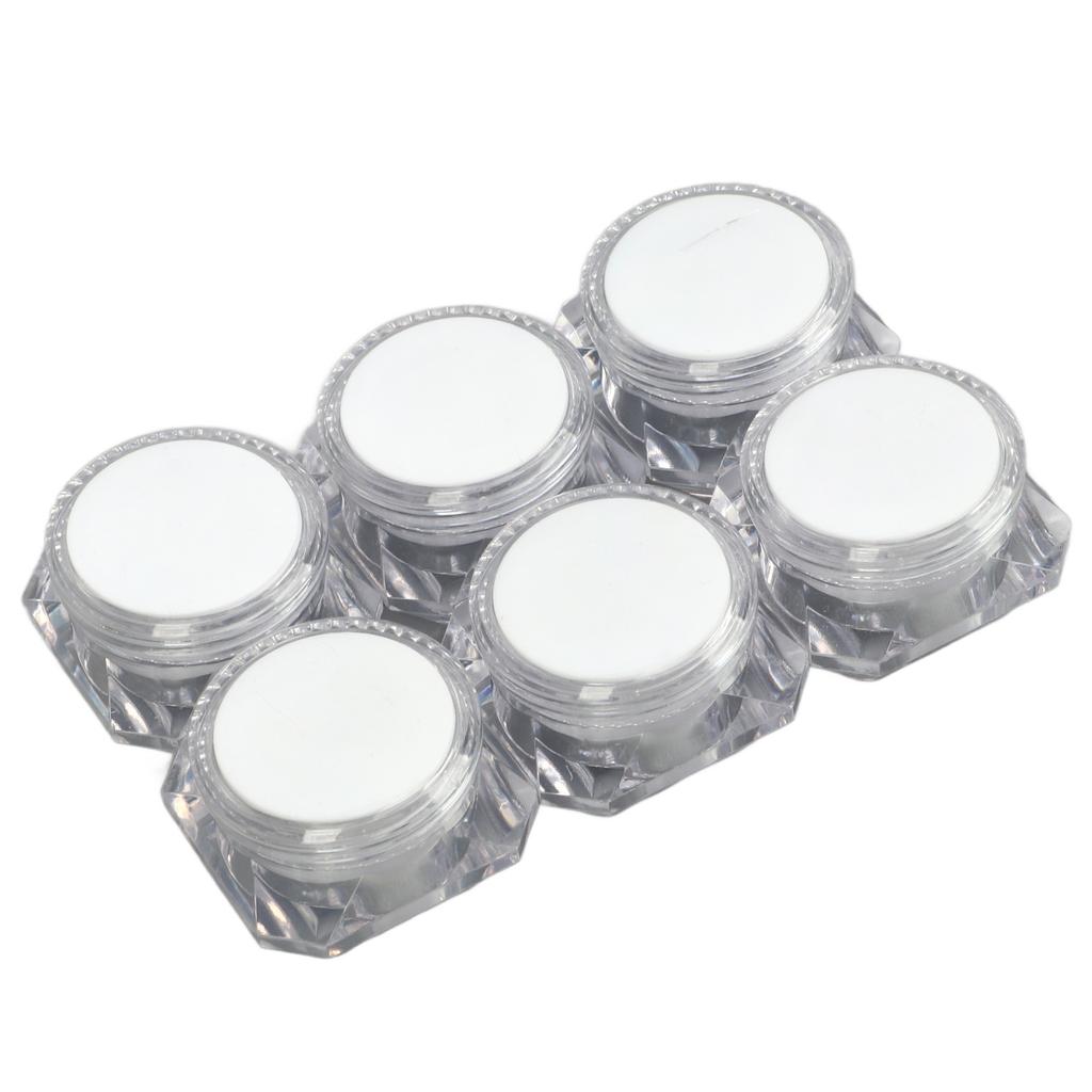 6 Stück Diamantförmige Leere Plastikdosen Tiegel Auslaufsicher Wiederverwendbar Reise Kosmetikbehälter für Camping Wandern
