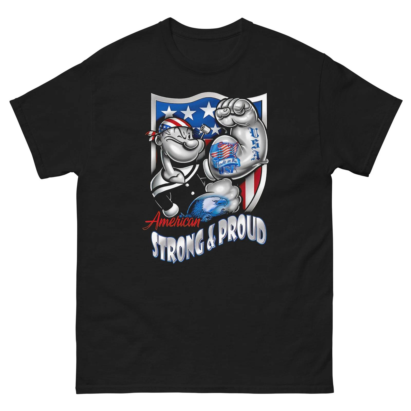 AMERICA USA HOLIDAY 4TH OF JULY MEMORIAL DAY POPEYE Men s classic tee 2XL