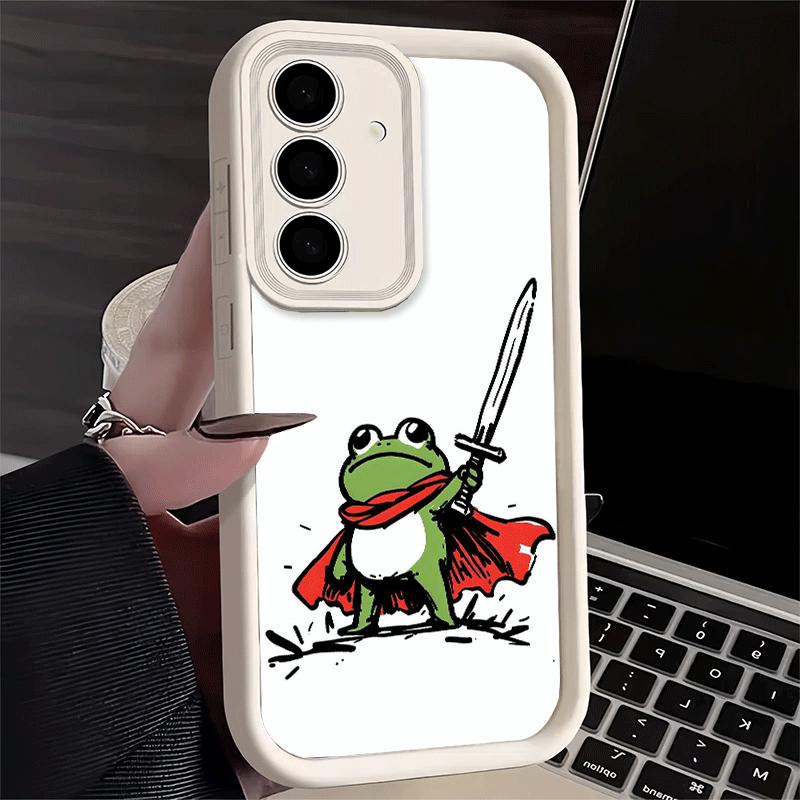 Phone Case for Samsung Galaxy A17 A16 A15 A14 A13 Cute Cartoon Frog A56 A36 A26 A55 A35 A25 A54 A34 A24 A53 A33 A23 A07 A06