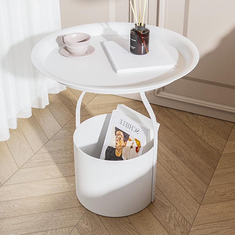 Modern Iron Art Bedside Nightstand/Table with Storage
