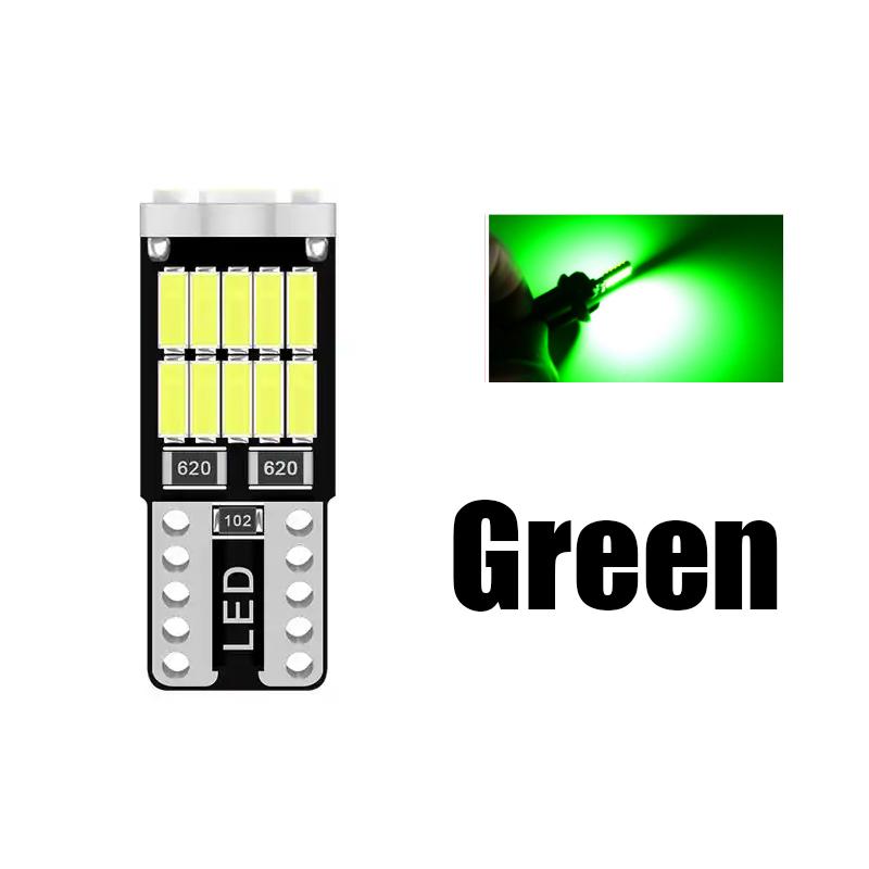 2Pcs T10 W5W 194 501 Led Canbus No Error Car Interior Light T10 26 SMD 4014 Chip Pure White Instrument Lights Bulb Signal Lamp