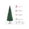 HOMCOM Sapin de Noël 2,1 m Sapin artificiel démontable avec support 631 branches PVC vert Ø81 cm pour décoration festive