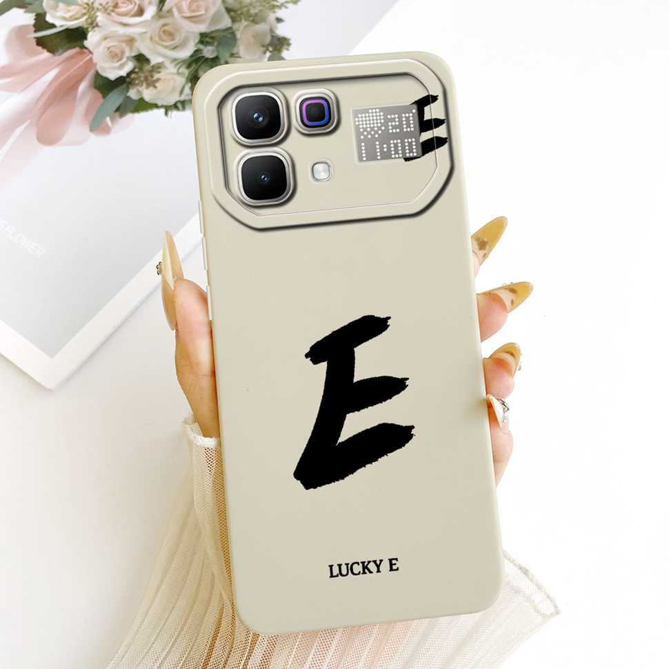 For Infinix Note 60 Pro 5G X6878 Case Simple Printed Lucky Letters Silicone Back Cover For Infinix Note60 5G X6879 6.78" Bumper
