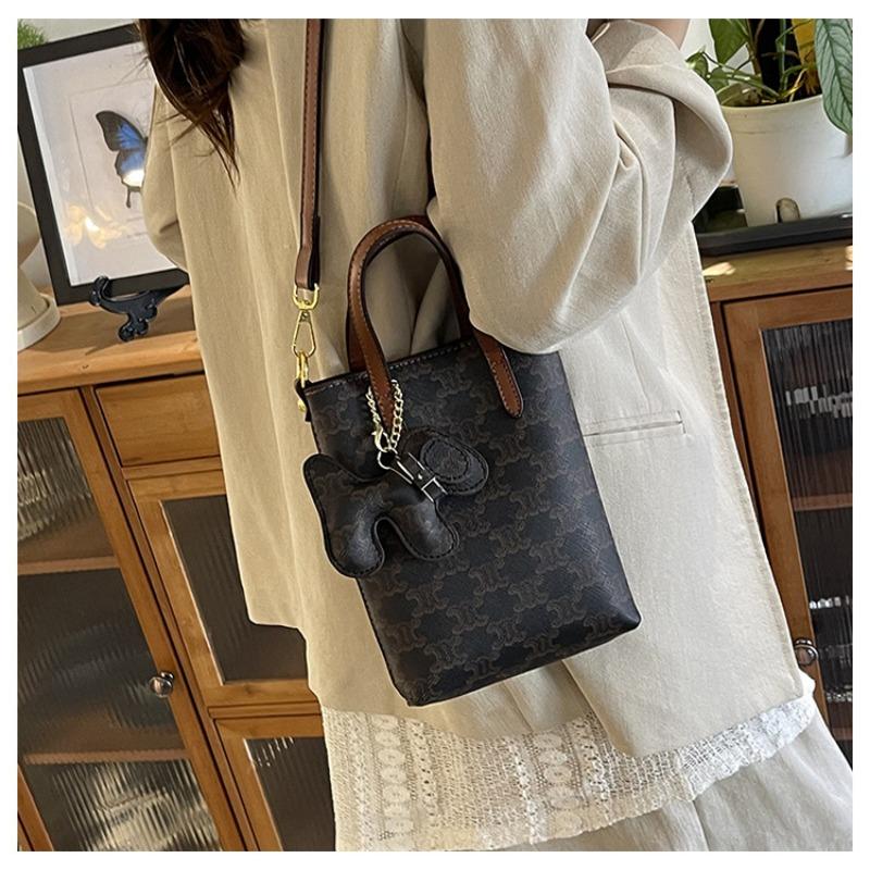 Small bag bucket bag new handbag temperament printed fashion versatile shoulder messenger bag
