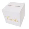 White Card Box 22x22x22.5cm Simple Elegant Card Receiving Box with 10 Blank Cards for Wedding Party Graduation Ceremony