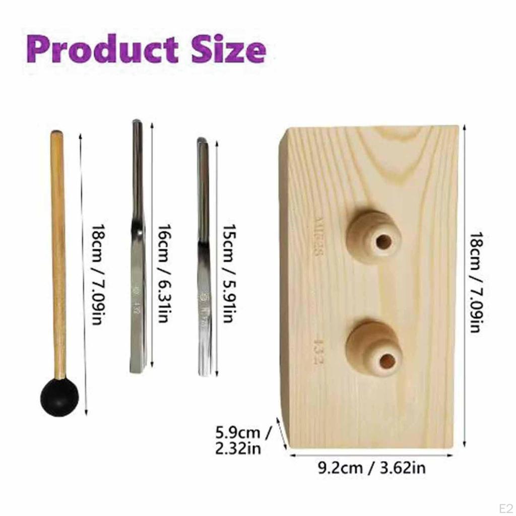 Tuning Fork Physical Acoustics Experimental Set Conduction of Sound Wave Wooden with Resonance Box