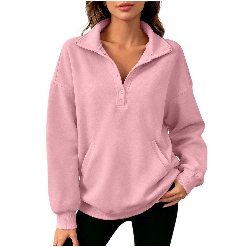 Women's Casual Long Sleeve Color Hoodie for Everyday Wear