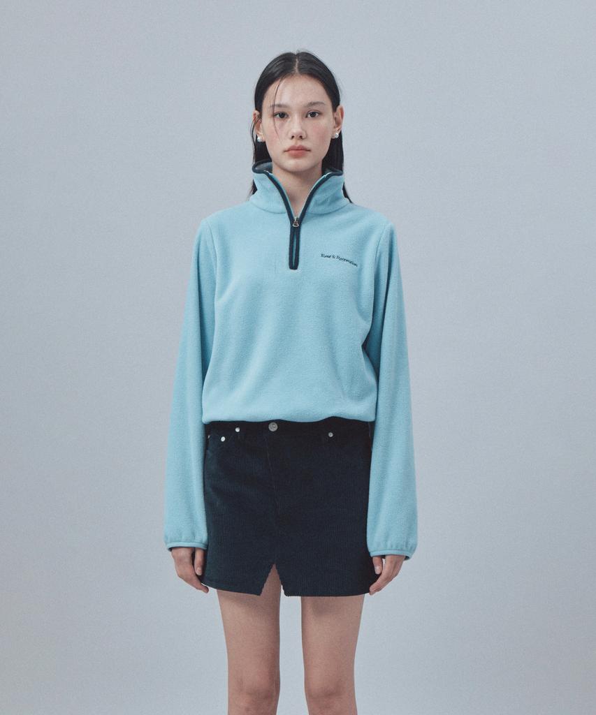 REST&RECREATION Fleece Half Zip-Up - Sky Blue