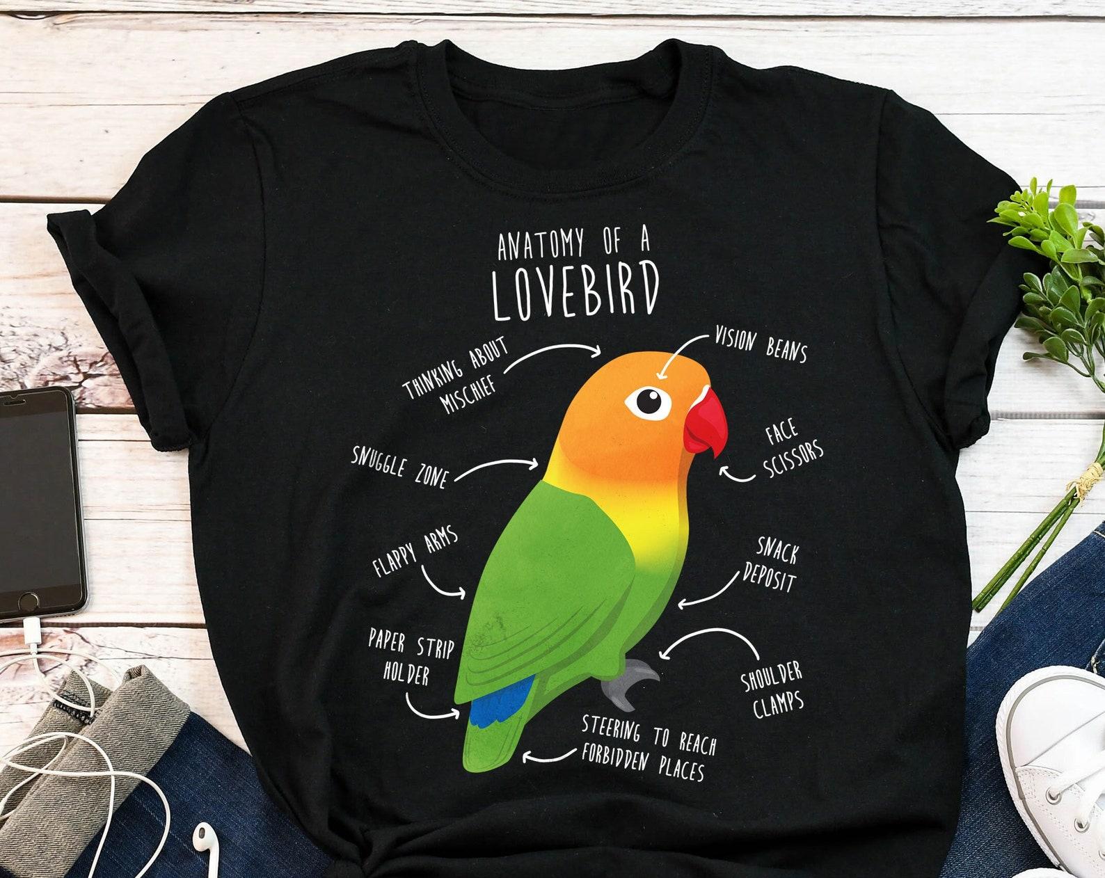 Fischer s Lovebird Shirt, , , Funny Parrot Lover Gift, Cute Pet Fischers Lovebird T-shirt, Kawaii Bird Mom, Bird Dad 150