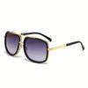 Vintage Men's Square Compact Frames Glasses Trendy UV Resistant Sunglasses Male Outdoor Driving Sunshade Shades UV400 Eyeglasses