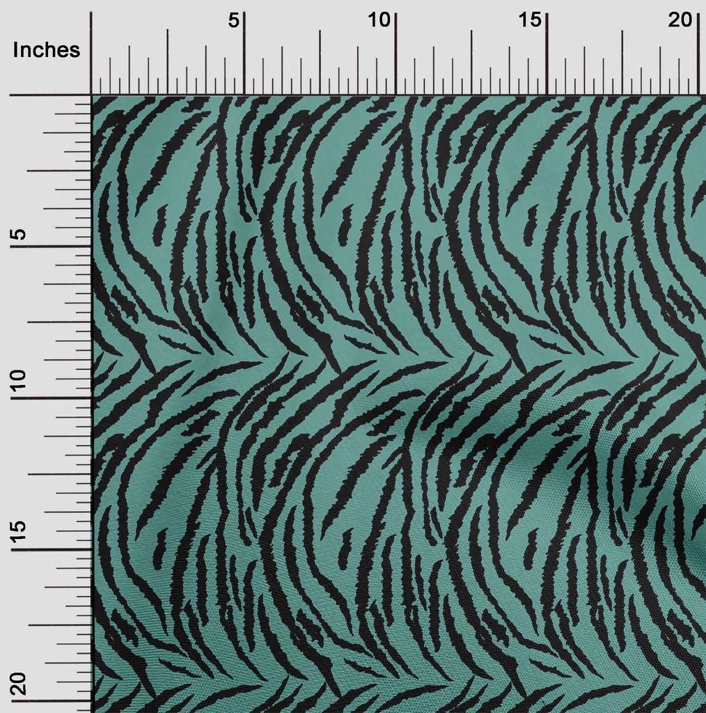 oneOone Cotton Flex Lime Green Fabric Tiger Animal Skin Sewing Fabric By The Yard Printed Diy Clothing Sewing Supplies 40 Inch