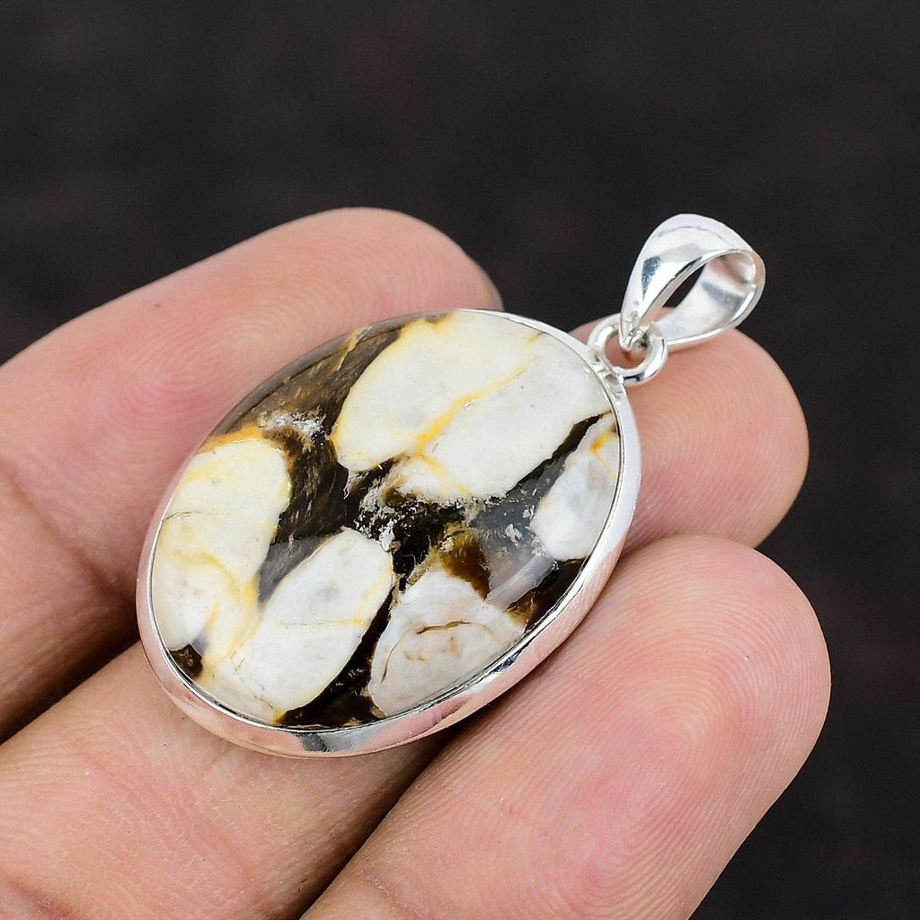 Peanut Wood Jasper Pendant Top Quality Gemstone Jewelry 925 Sterling Silver Pendant Handmade Pendant Boho Hippie Jewelry Gift Healing Stone