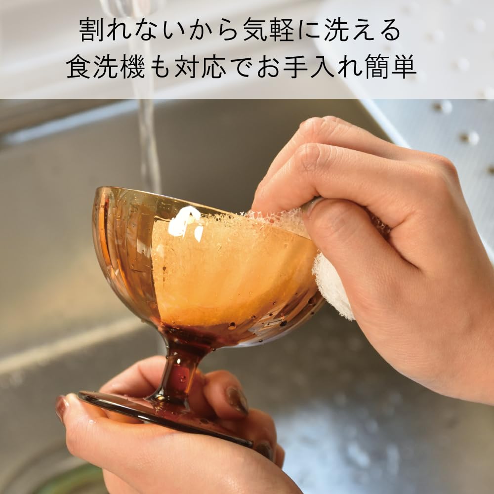 Plakira Breakproof Dessert Glass, 200ml, Dishwasher Safe, Made in Japan, Perfect for Outdoor Activities, Kids, Home Parties, Cute and Stylish Warm