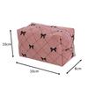 Kawaii Corduroy Travel Cosmetic Lipstick Skincare Storage Bag Toiletry Kit Women Makeup Handbags Organizer Pouch Bag Pencil Case