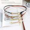 Fashion Gold Twists Knot Decoration Women Thin Belt For Fashion Dress And Summer Outfits