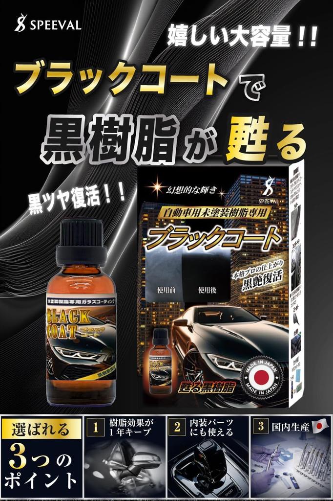 SPEEVAL Black Resin Revival Coating Agent Black Coat, Unpainted Resin,