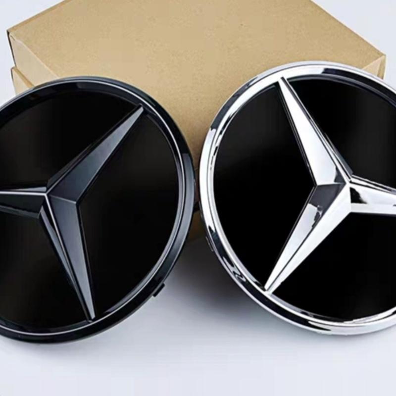 3D Car Grill Emblem Star Badge Front Grill Logo For Mercedes Benz W204 W205 W213 X253 A B C E S CLA GLB GLC GLE GLS Accessories