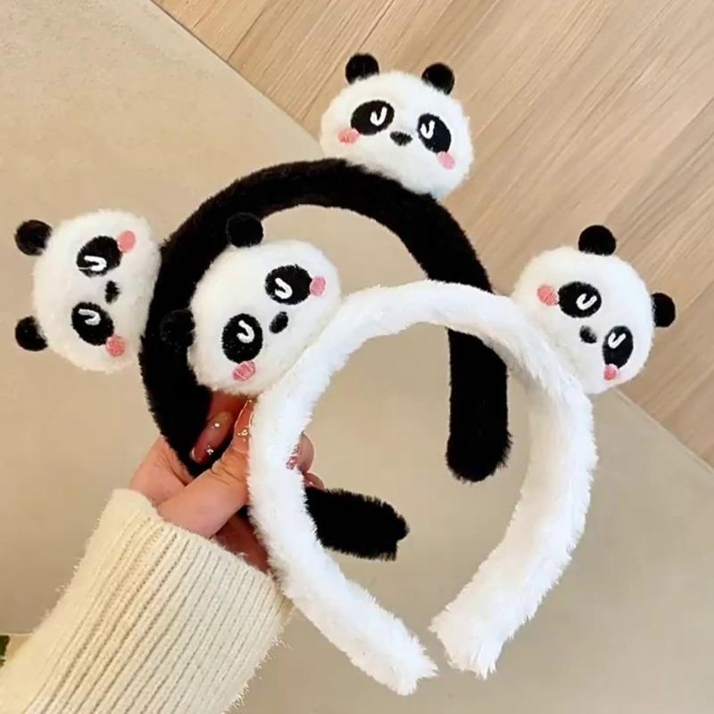 Plush Panda Hair Band Female Cute Three-dimensional Cartoon Animals Versatile Hair Accessories