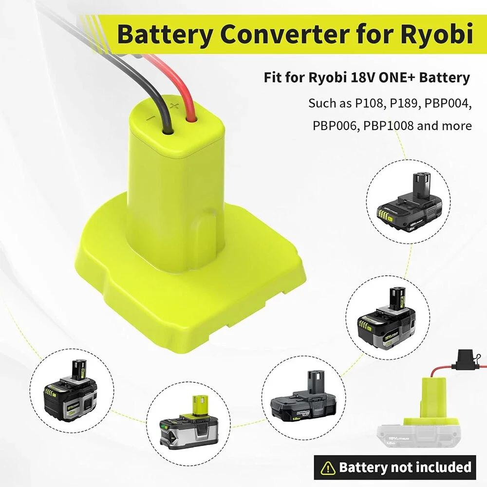 Battery Adapter for Ryobi ONE+ 18V Nimh/Nicd/Li-ion Battery DIY Power Wheels Adapter Tool Connector for RYOBI With 12AWG Wires