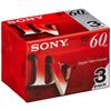 SONY Mini Digital Video Cassette 3-Pack 3DVM60R3 (Red)