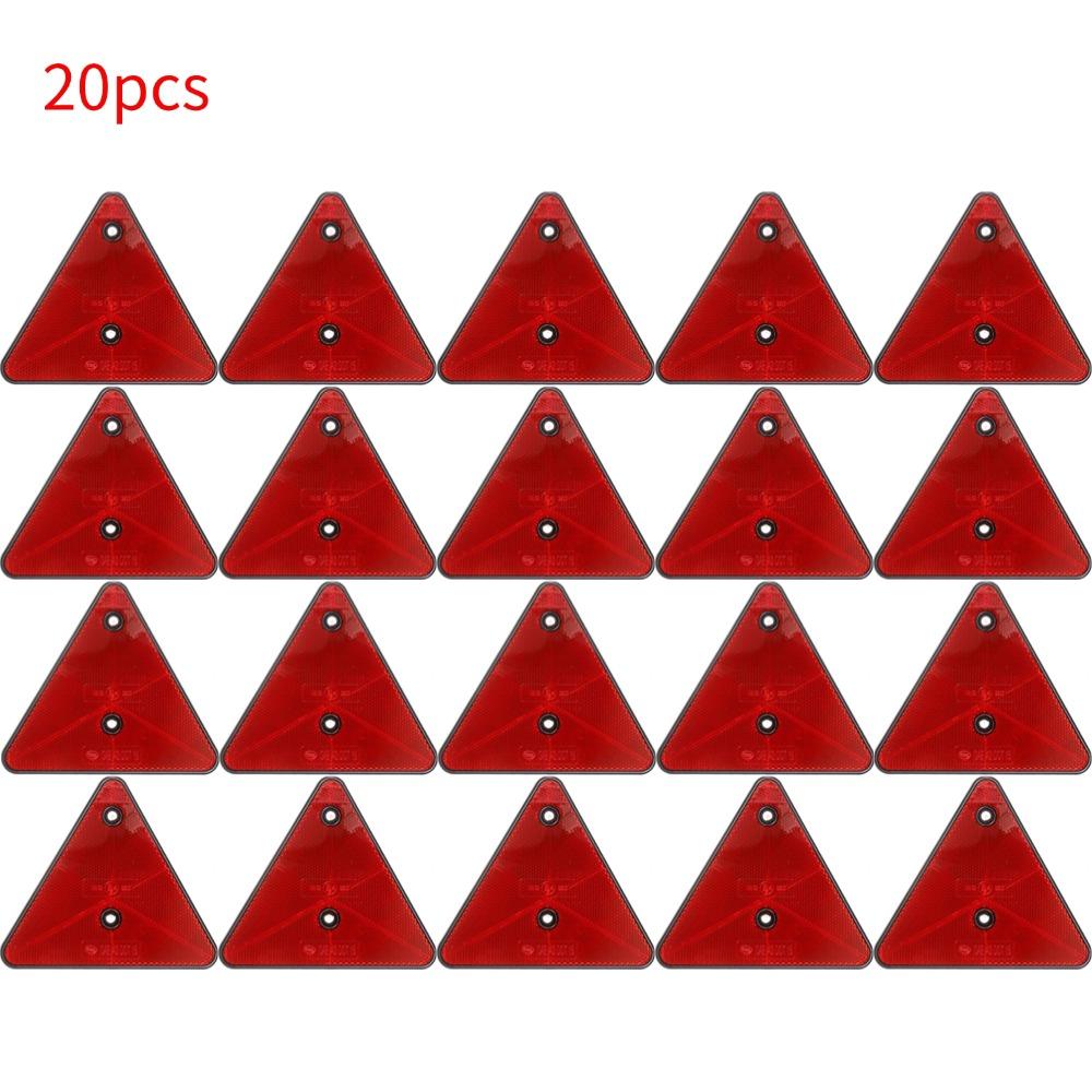 Red Triangle Reflectors Rear Reflectors Safety Warning For Trailer Bike Motorcycle Truck Boat  Safety Reflectors Car Accessories