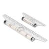 5pcs Transparent Design Rolling Ruler Clear Scale Drawing Ruler Measuring Ruler  For Students