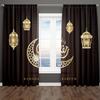 2Pcs Shiny Gold Star Red Ramadan Kareem Window Curtains Blinds For Kids Bedroom Living Room Bathroom Kicthen Door Home Decor