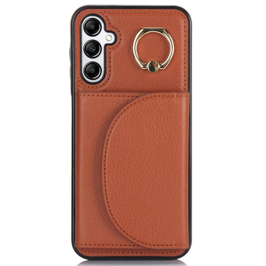 For Samsung Galaxy A54 5G Phone Case Ring Holder Card Slots PU Leather Back Cover