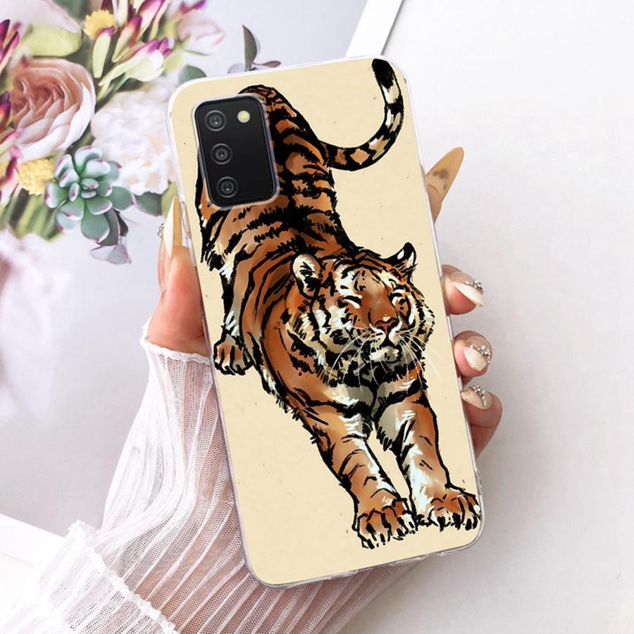 Case For Samsung Galaxy A03s A03 Core A03 Phone Cover for SamsungA03 A 03 S Soft Silicone TPU transparent Painted Flower Fundas