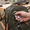 Utility Hanging Clip 2Pcs Multi-Function Carabiner with Bottle Opener, Screwdriver, Heavy Duty Stainless Men Keychain Steel Carabiner, EDC Tool