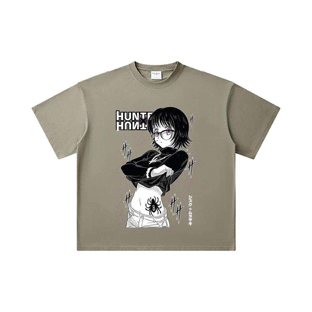 260 GSM Double Yarn 32 Count 100% Cotton HXH V9 Shizuku Print Unisex Heavy Cotton T Shirt