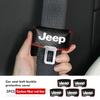 Car Seat Belt Buckle Plug Leather Car Seat Belt Clip Protective Covers For uhf9 Grand Cherokee Wrangler JK Renegade Gladiator rf3