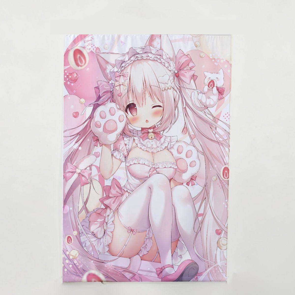 

Retro Style New Galgame Girls Pink Tapestry for Dorm Bedroom Wall Decor Aesthetic Background Cloth 74x94cm(29x37in)