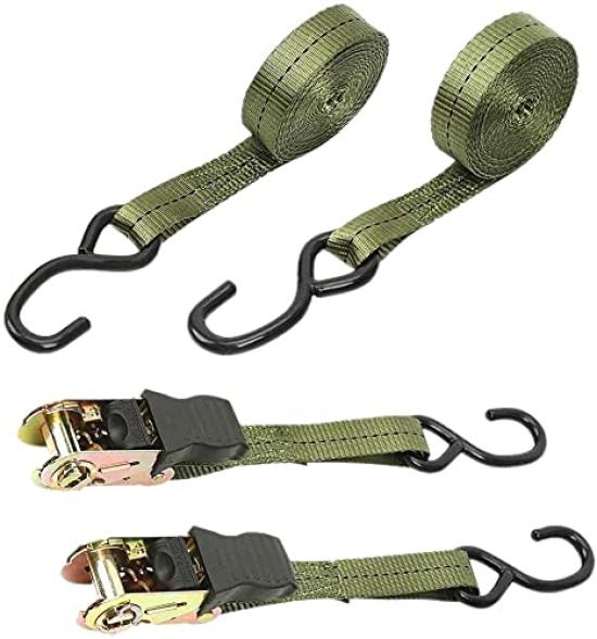 KOKITEA Cargo Lashing 6m 800kg Breaking Set of Fastening and for Moving and Transport Ratchet-Type Tie-Down Belts, Long, Load, 4, Multi-Purpose