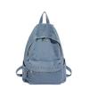 Summer new design new fashion denim women's bags trendy retro large capacity simple shoulder backpack