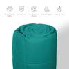 Plush Reversible Microfiber Comforter Single Bed |  (152.4 X 228.6 CM) Aqua Blue + Egg Nog
