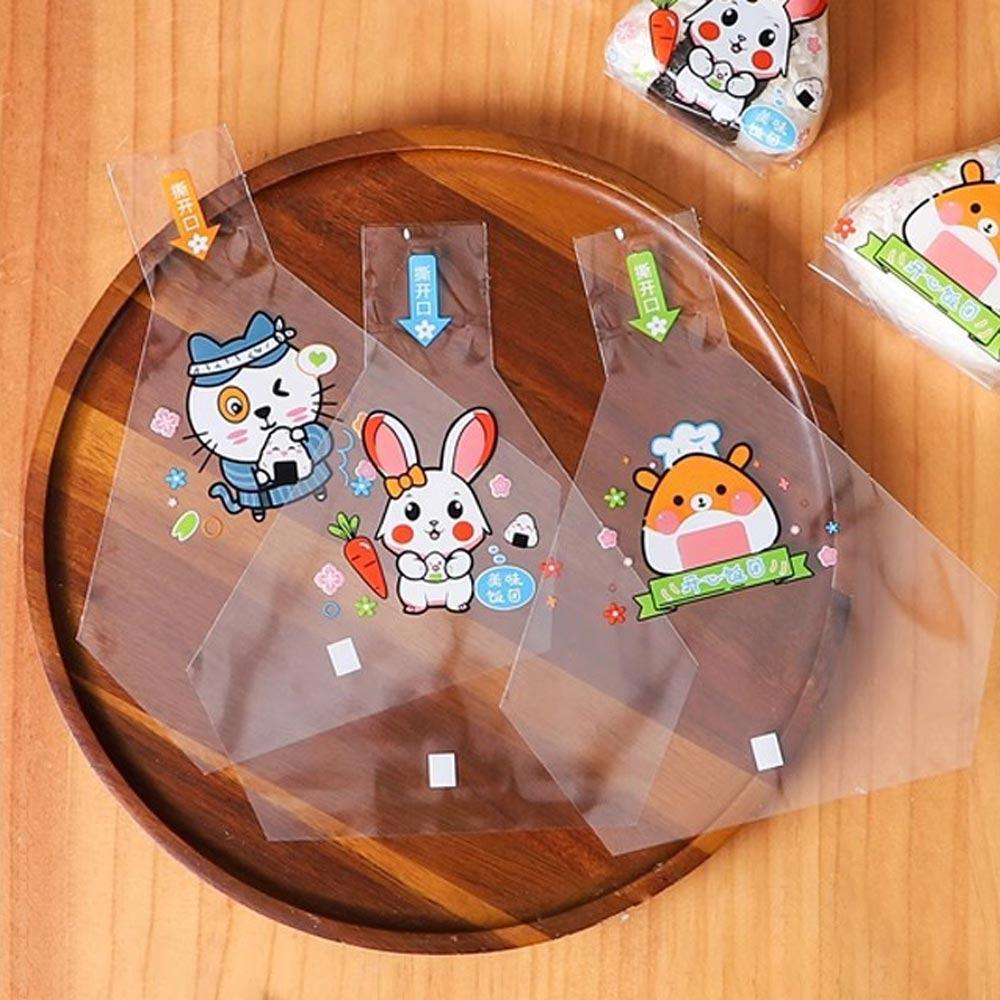 

100pcs Household DIY Rice Ball Bag Can Be Heated Rice Ball Shape Triangle Bag Kitchen Gadget Maker Diy Mold Bag Rice