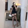 Mesh Stockings Black Lace Hollow Stockings Women's Thin Lolita Mesh Socks Black and White Lace Knee Socks