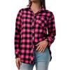 Women's Shirt Long Sleeve Buttons Up Jacke With Pocket