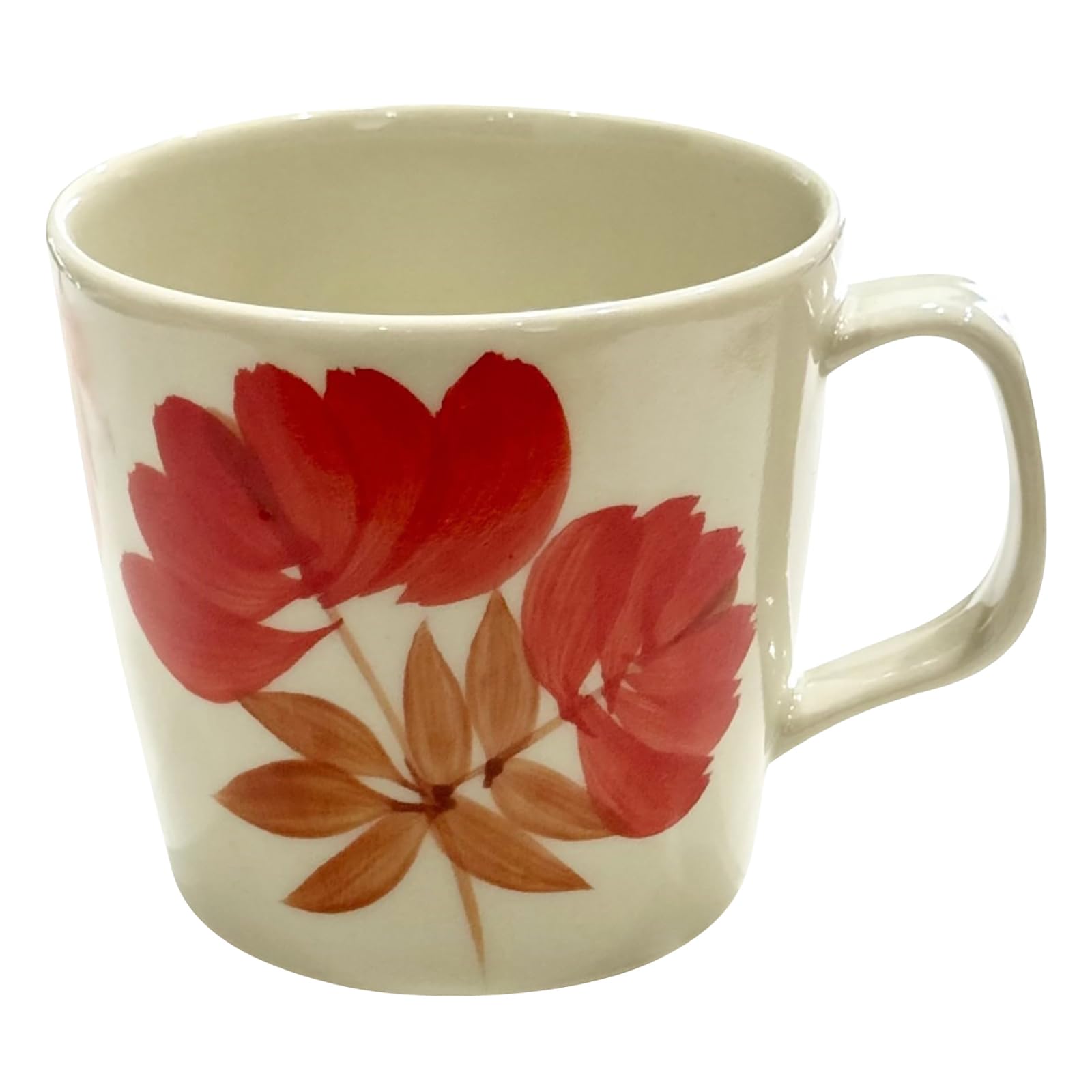 

Hasami Ware Mug, Hand-Painted, Indigo Dyeing Kiln, Oriental Style, Red