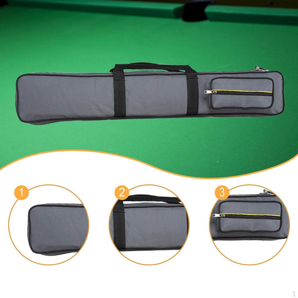 Portable Handle Anti Scratch Sleek Adjustable Shoulder Strap Holds 2 Cues 1/2 Jointed