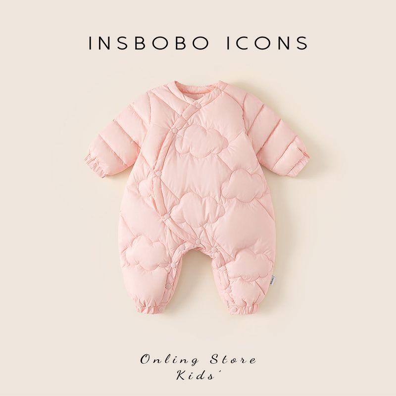 Baby down Jacket, Baby Winter Clothing, One-Piece down Jacket, Infant Winter Thickened Clothing, Warm Children s Clothing Pink 73